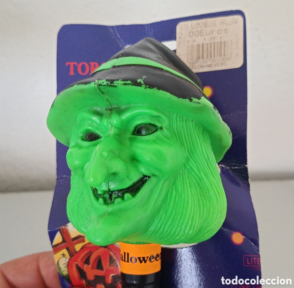 Juguetes antiguos y juegos de colecci&oacute;n: Halloween linterna l&aacute;mpara bruja monstruo juguete terror