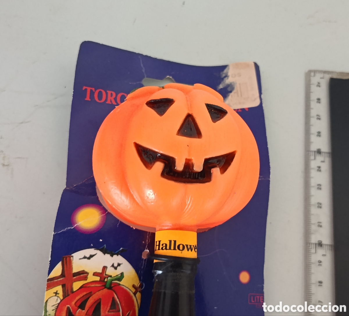 Juguetes antiguos y juegos de colecci&oacute;n: Halloween linterna l&aacute;mpara calabaza monstruo juguete figura terror mu&ntilde;eco