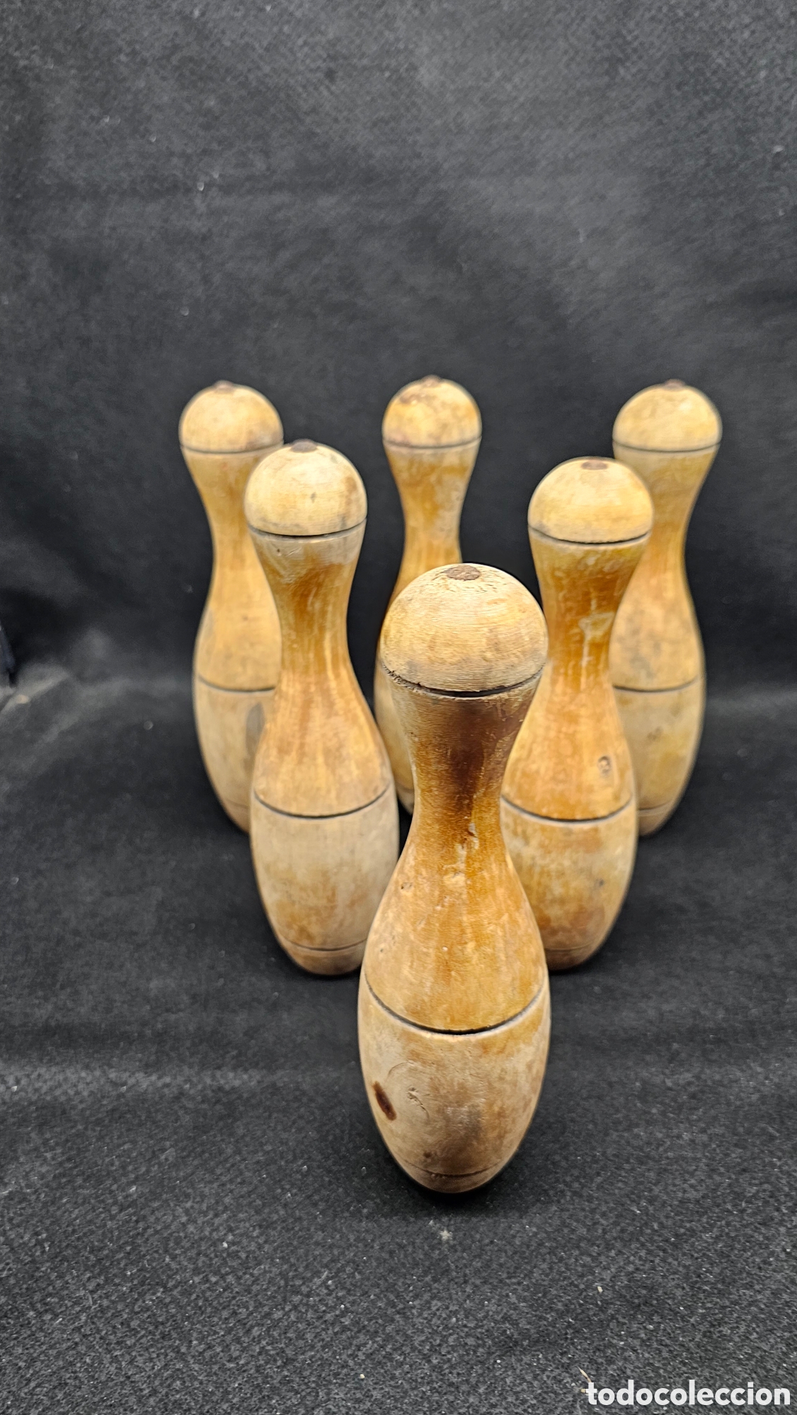 Juguetes antiguos y juegos de colecci&oacute;n: Antiguos bolos de madera
