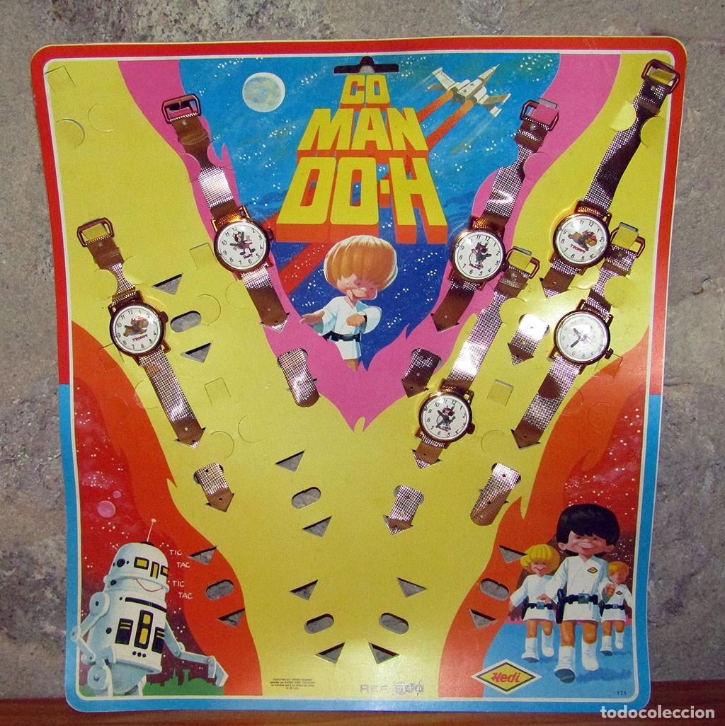 Juguetes antiguos y juegos de colecci&oacute;n: ANTIGUA PANOPLIA O EXPOSITOR RELOJES COMANDO H - BOOTLEG DE COMANDO G - HEDI - A&Ntilde;OS 70/80