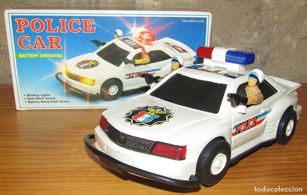 Juguetes antiguos y juegos de colecci&oacute;n: ANTIGUO COCHE POLICIA SALVAOBSTACULOS - CREATIVE MERCHANDISE CORP. 1991 - NUEVO Y FUNCIONANDO