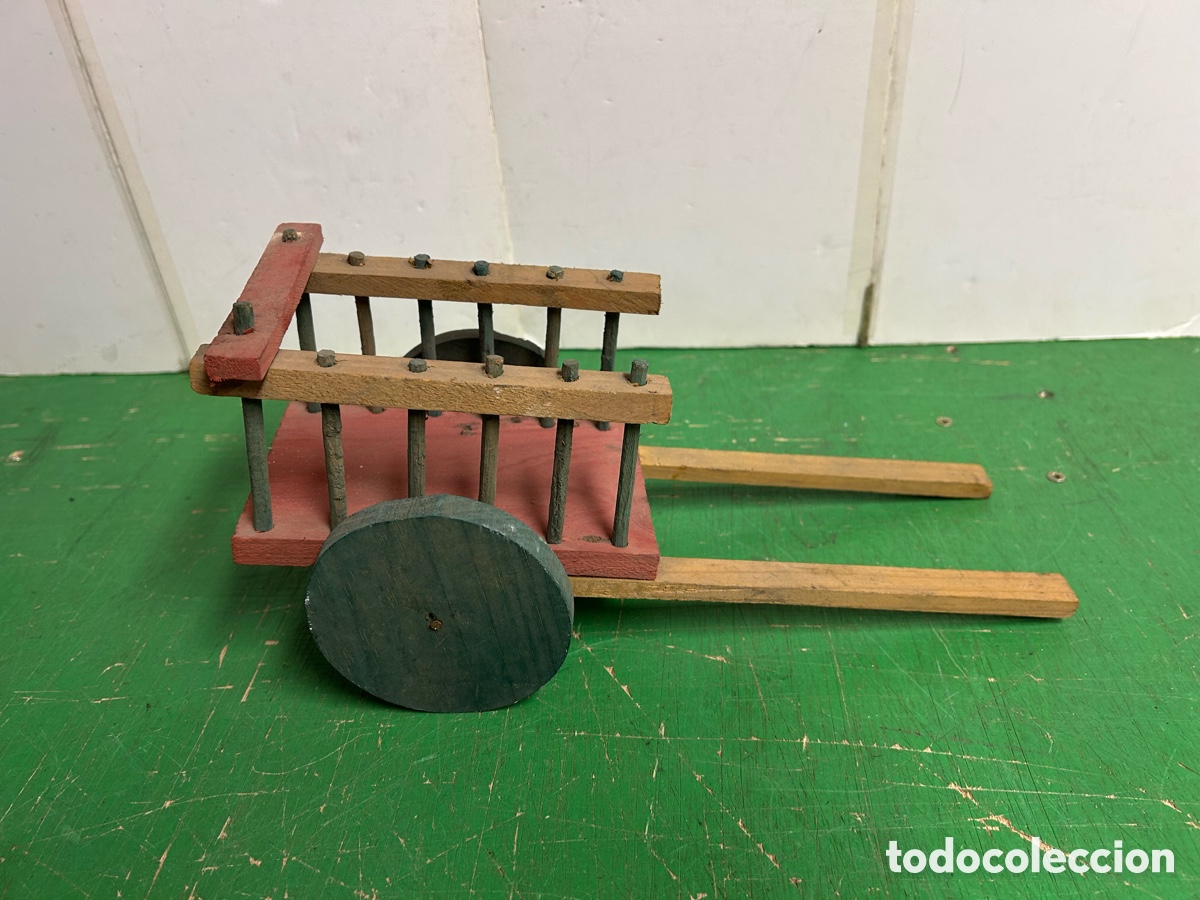 Juguetes antiguos y juegos de colecci&oacute;n: CARRTETA DE MADERA JUGUETE MARCA DENIA
