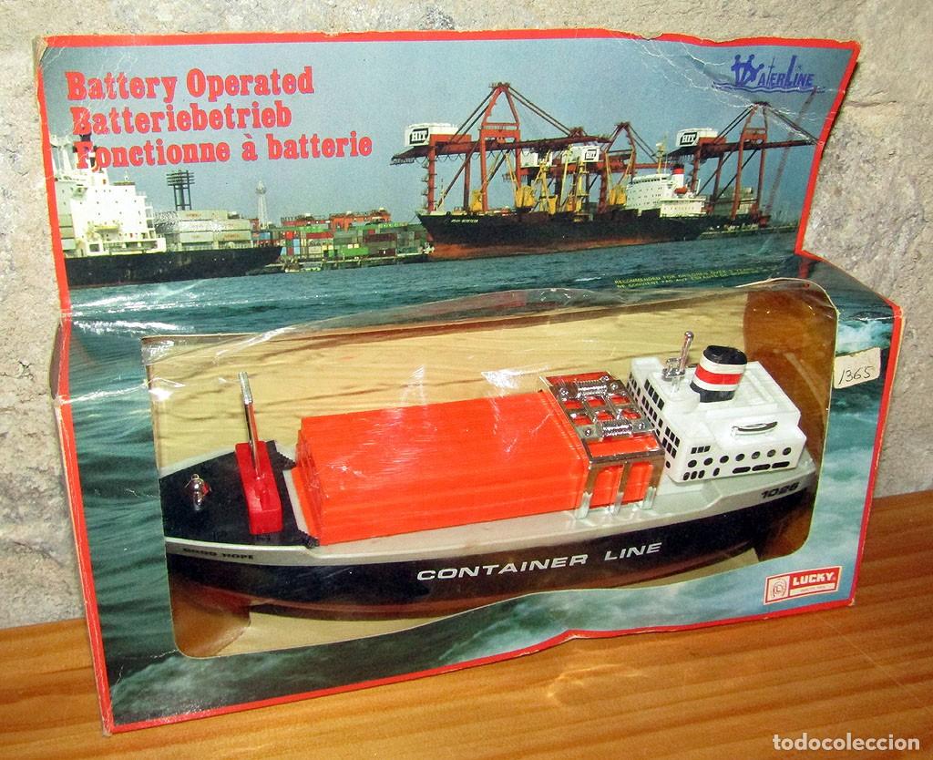 Juguetes antiguos y juegos de colecci&oacute;n: ANTIGUO BUQUE PORTACONTENEDORES - LUCKY QUALITY TOYS - HONG KONG - NUEVO Y FUNCIONANDO