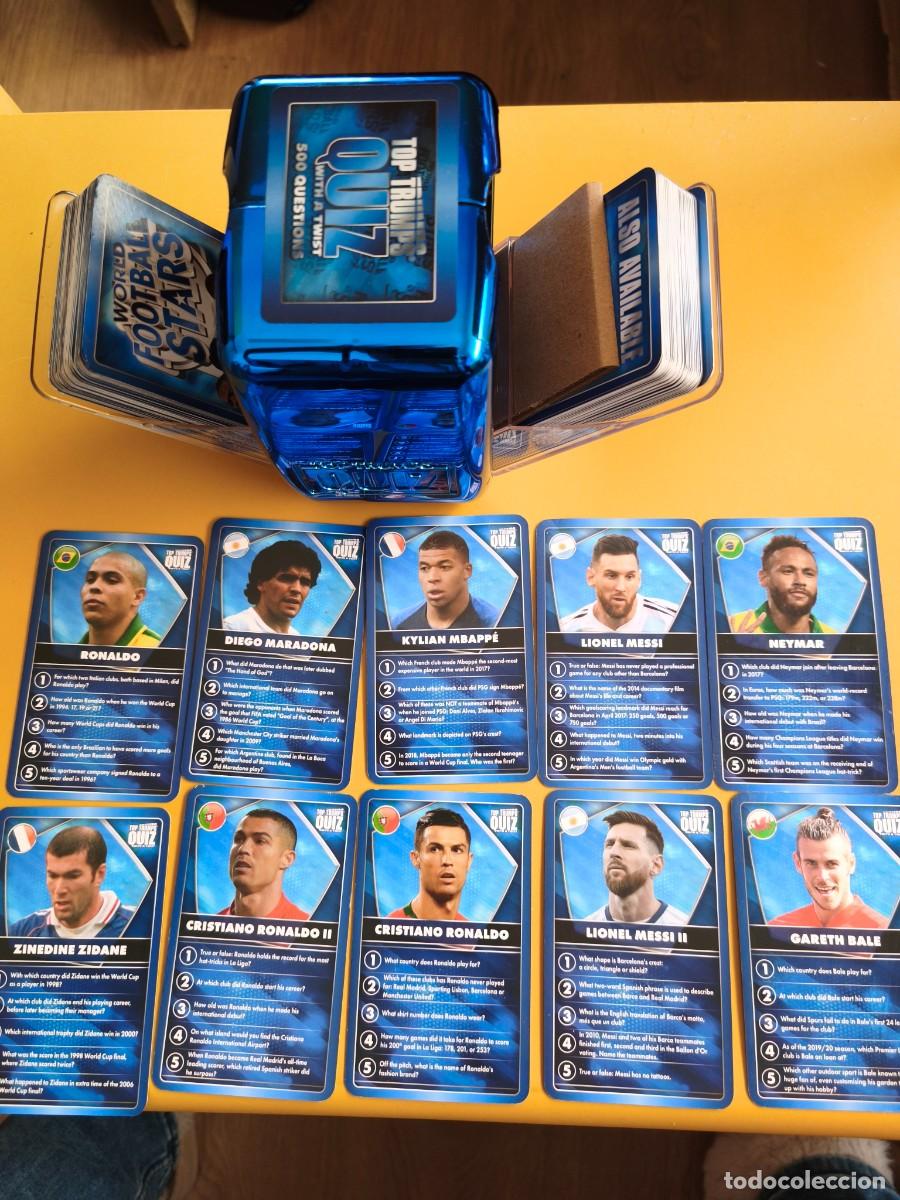 Juguetes antiguos y juegos de colecci&oacute;n: top trumps quiz, world football stars. messi maradona ronaldo etccc