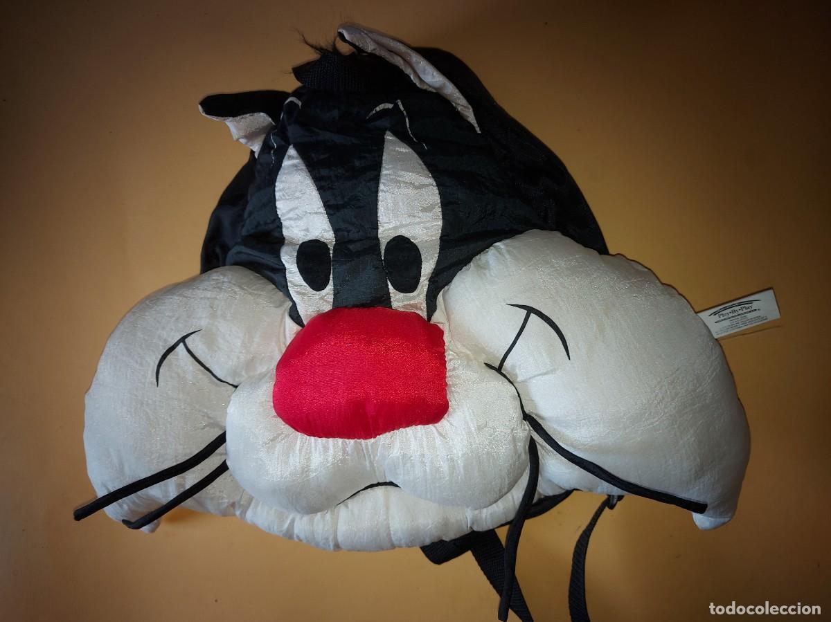 Juguetes antiguos y juegos de colecci&oacute;n: MOCHILA VINTAGE CON LA CABEZA DEL GATO SILVESTRE, PERSONAJE LOONEY TUNES DE WARNER, PLAY BI PLAY