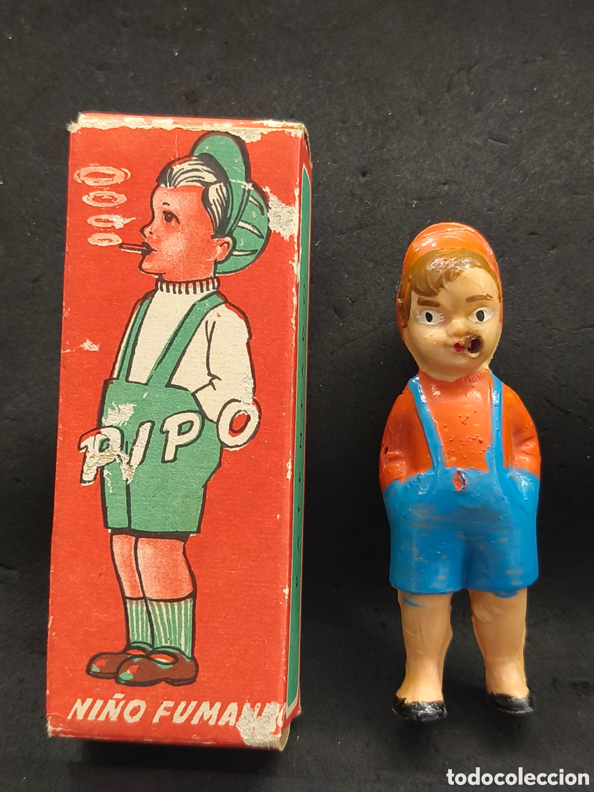 Juguetes antiguos y juegos de colecci&oacute;n: Juguete pipo ni&ntilde;o fumando