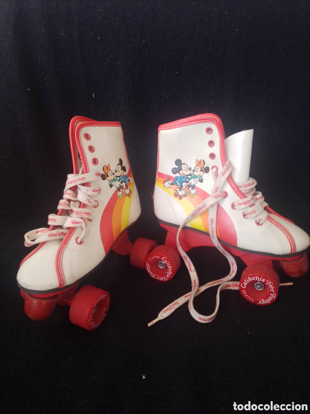 Juguetes antiguos y juegos de colecci&oacute;n: Antiguos patines Mickey Mouse - California free former