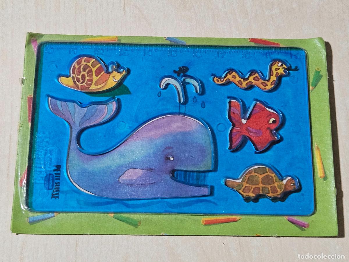 Juguetes antiguos y juegos de colecci&oacute;n: ANTIGUA REGLA JUGUETE PARA DIBUJAR SILUETAS (NUEVA) - PROMOCI&Oacute;N PETIT SUISSE DANONE (A&Ntilde;OS 80-90)