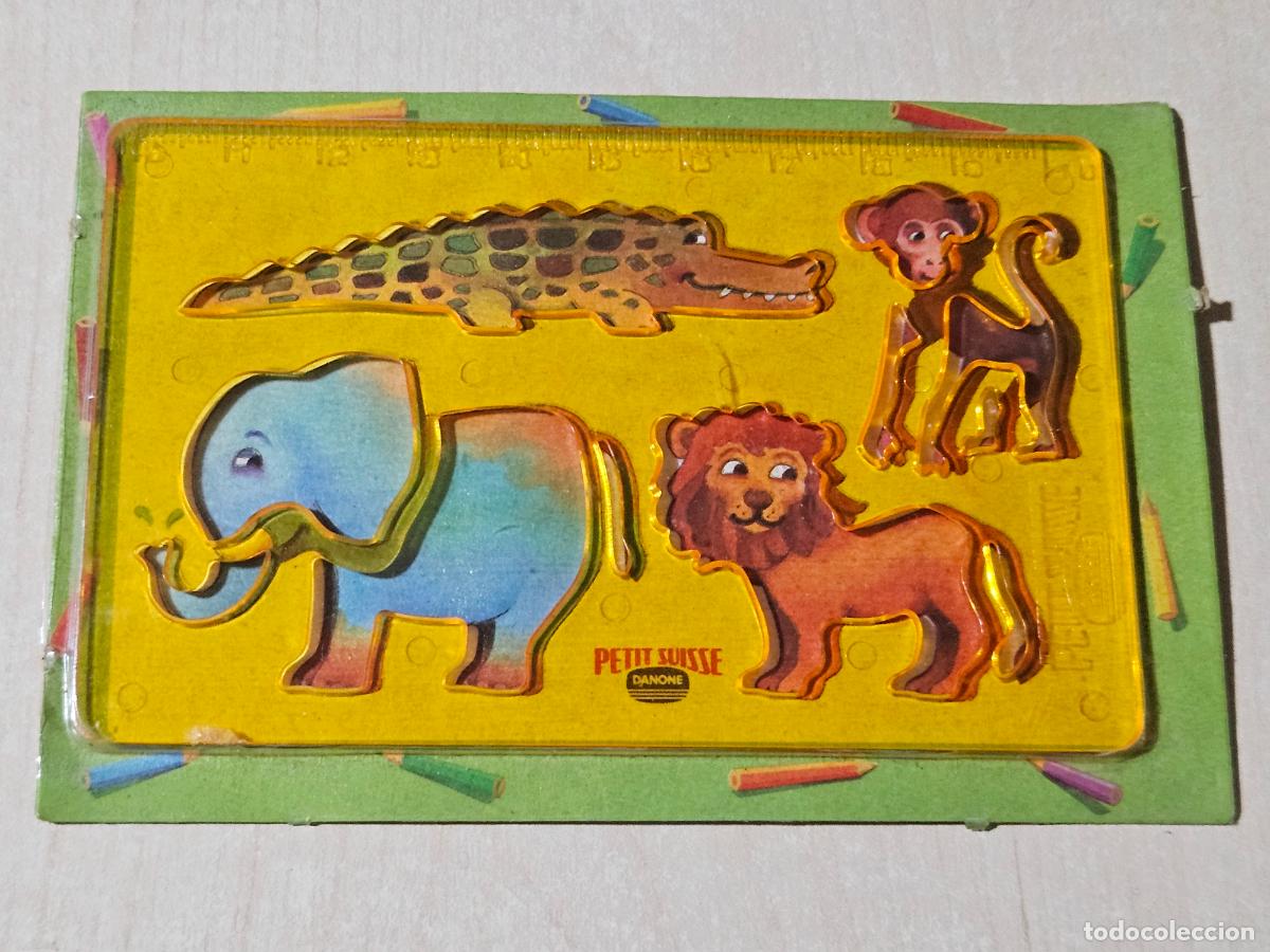 Juguetes antiguos y juegos de colecci&oacute;n: ANTIGUA REGLA JUGUETE PARA DIBUJAR SILUETAS (NUEVA) - PROMOCI&Oacute;N PETIT SUISSE DANONE (A&Ntilde;OS 80-90)