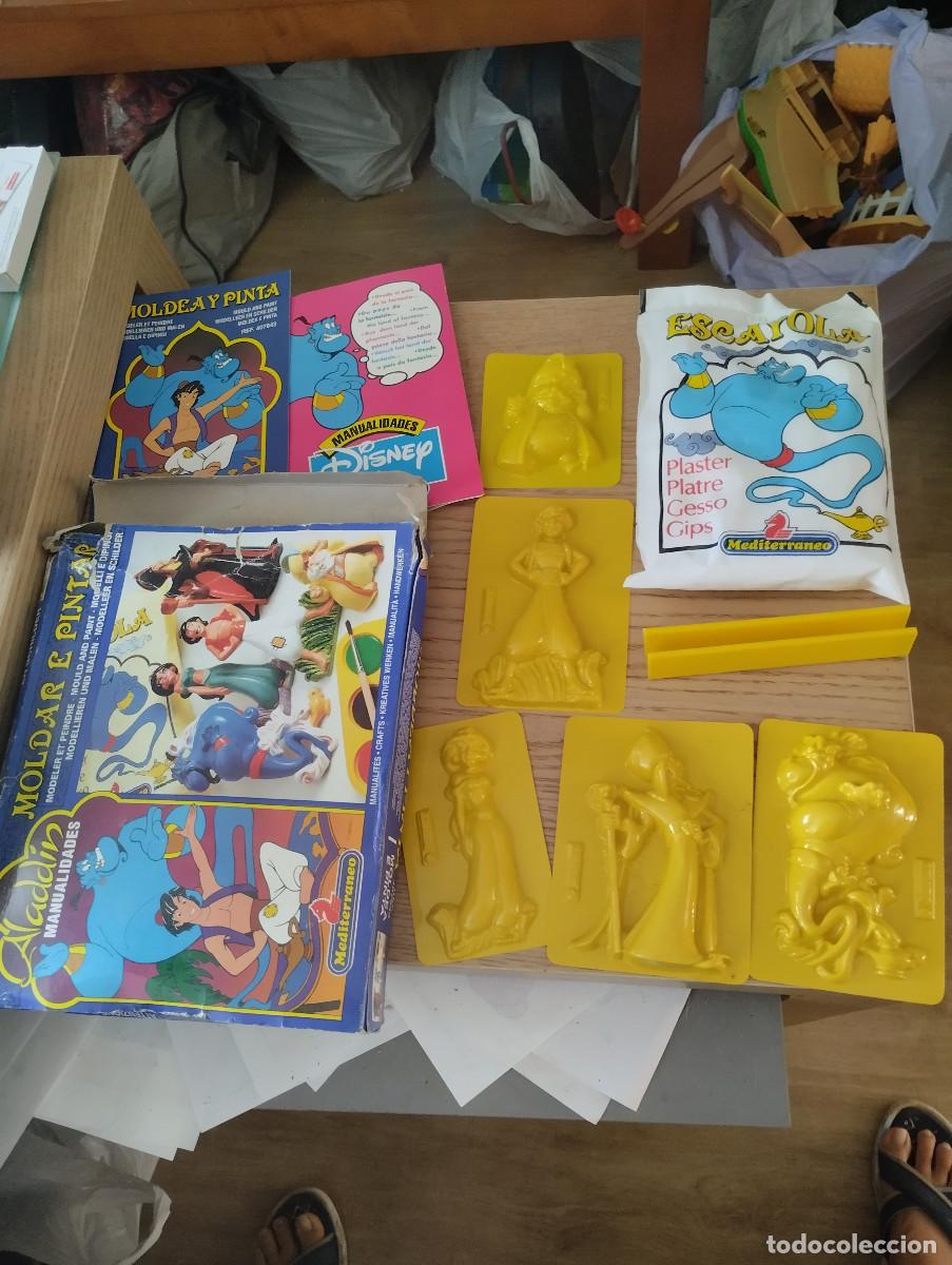 Juguetes antiguos y juegos de colecci&oacute;n: moldea y pinta de aladin de disney mediterraneo manualidades