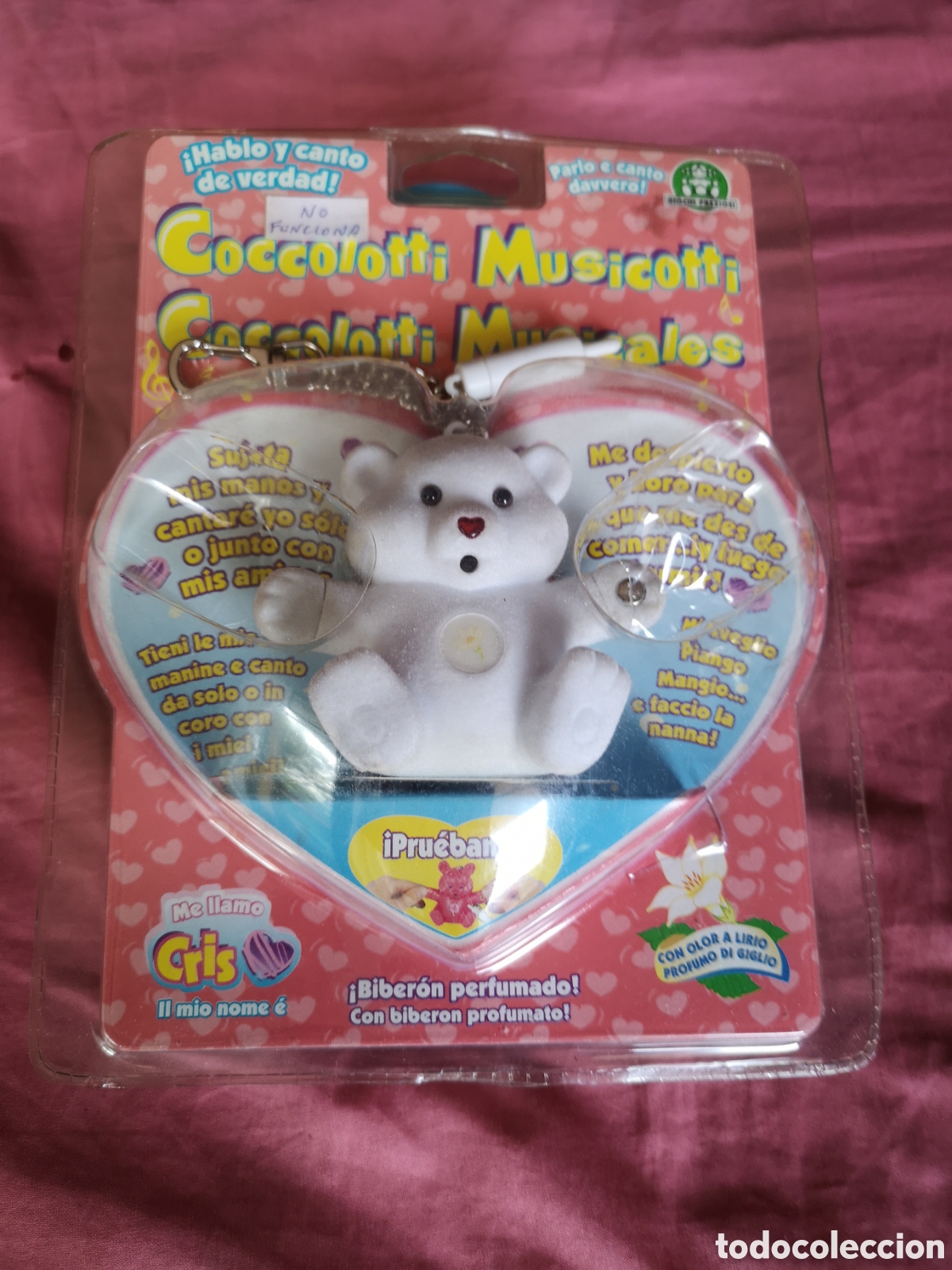 Juguetes antiguos y juegos de colecci&oacute;n: Coccolotti Musical CRIS. Blanco. NO FUNCIONA. BLISTER ABIERTO. Giochi Preziosi. &iquest; A&ntilde;os 90?