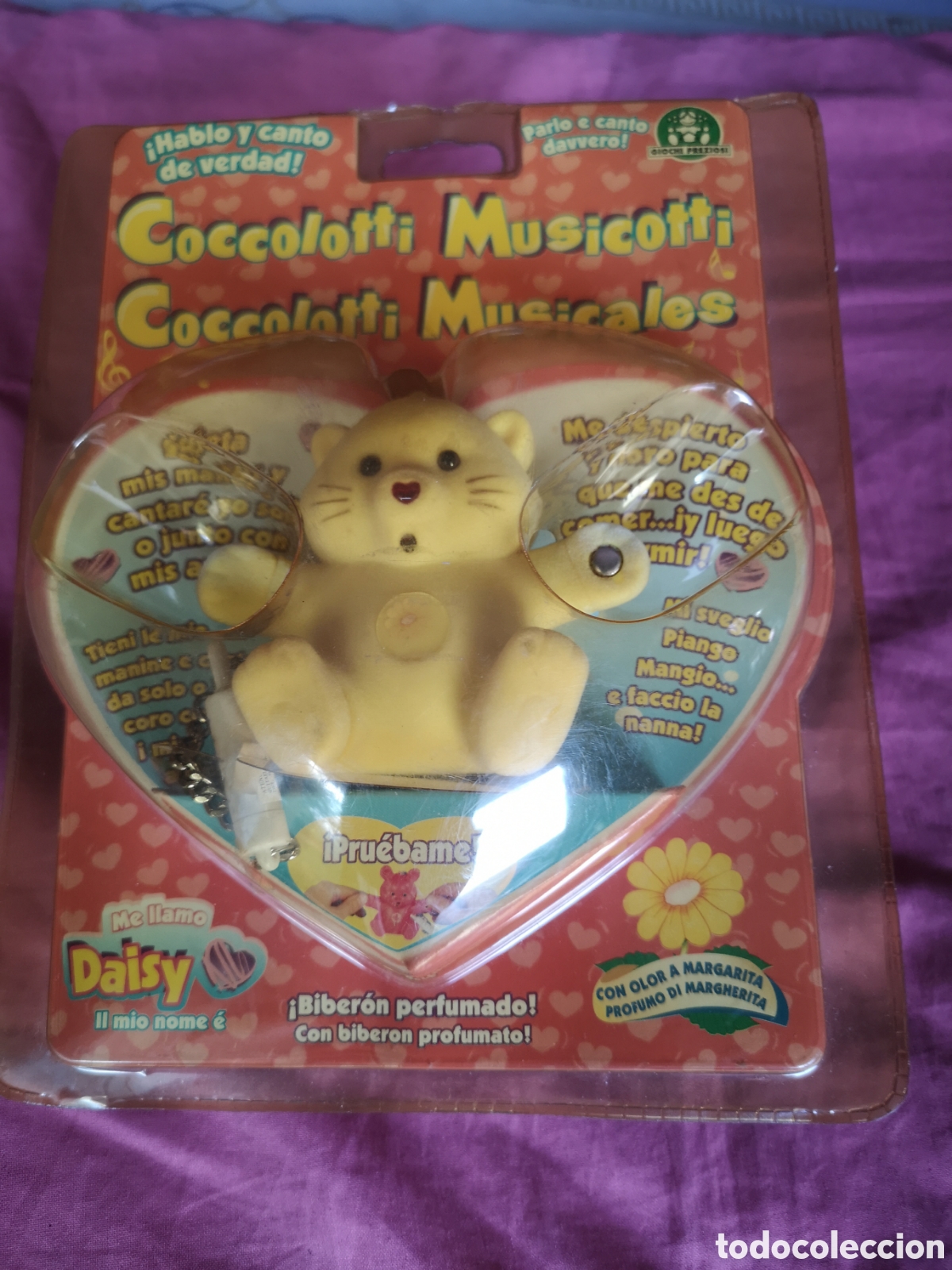 Juguetes antiguos y juegos de colecci&oacute;n: Coccolotti Musicales. Daisy. SIN ABRIR. Blister descolorido. Giochi Preziosi a&ntilde;os 90.