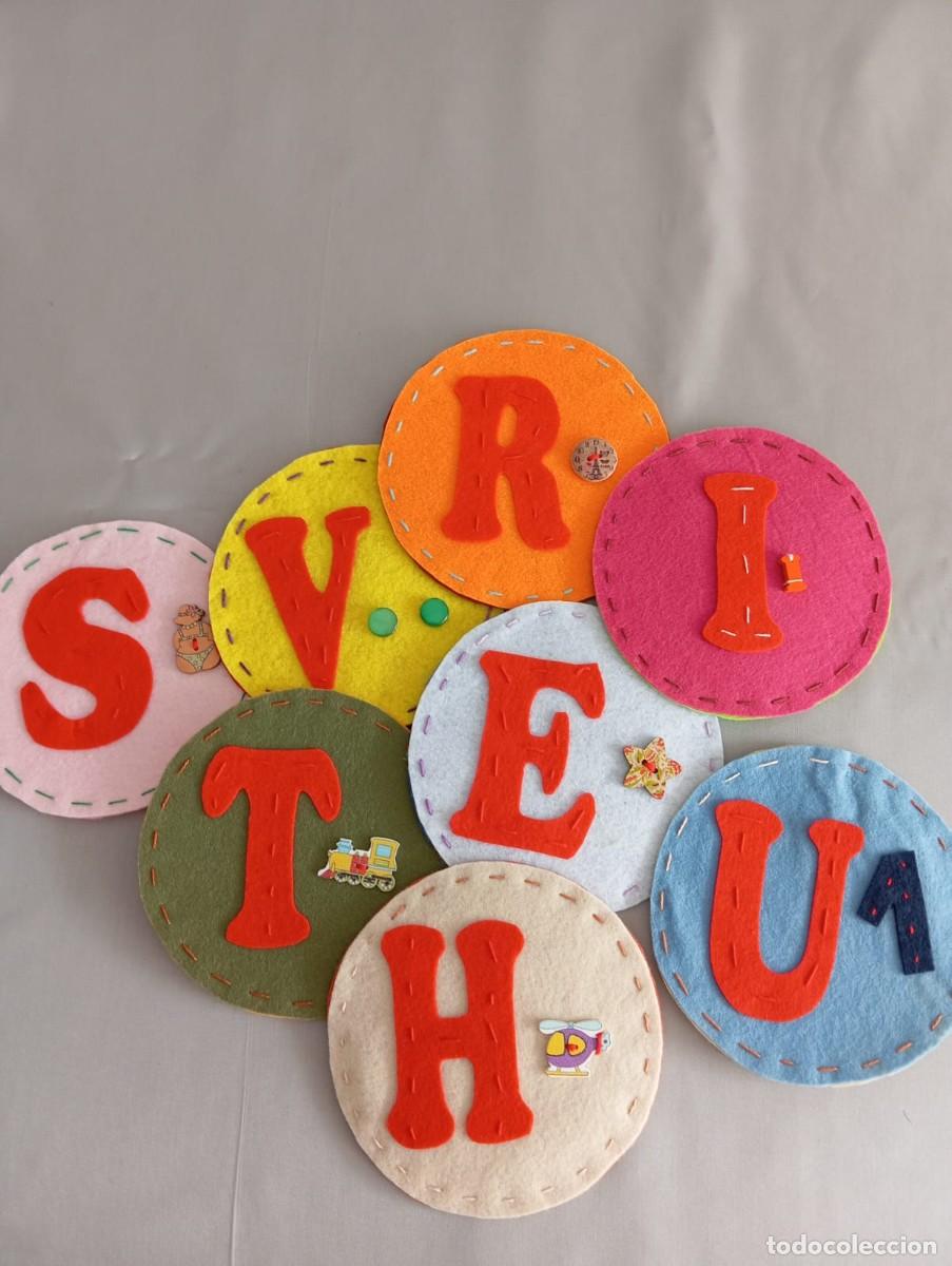 Brinquedos antigos e Jogos de cole&ccedil;&atilde;o: Abecedario infantil en fieltro + Bolsa - Hecho a mano