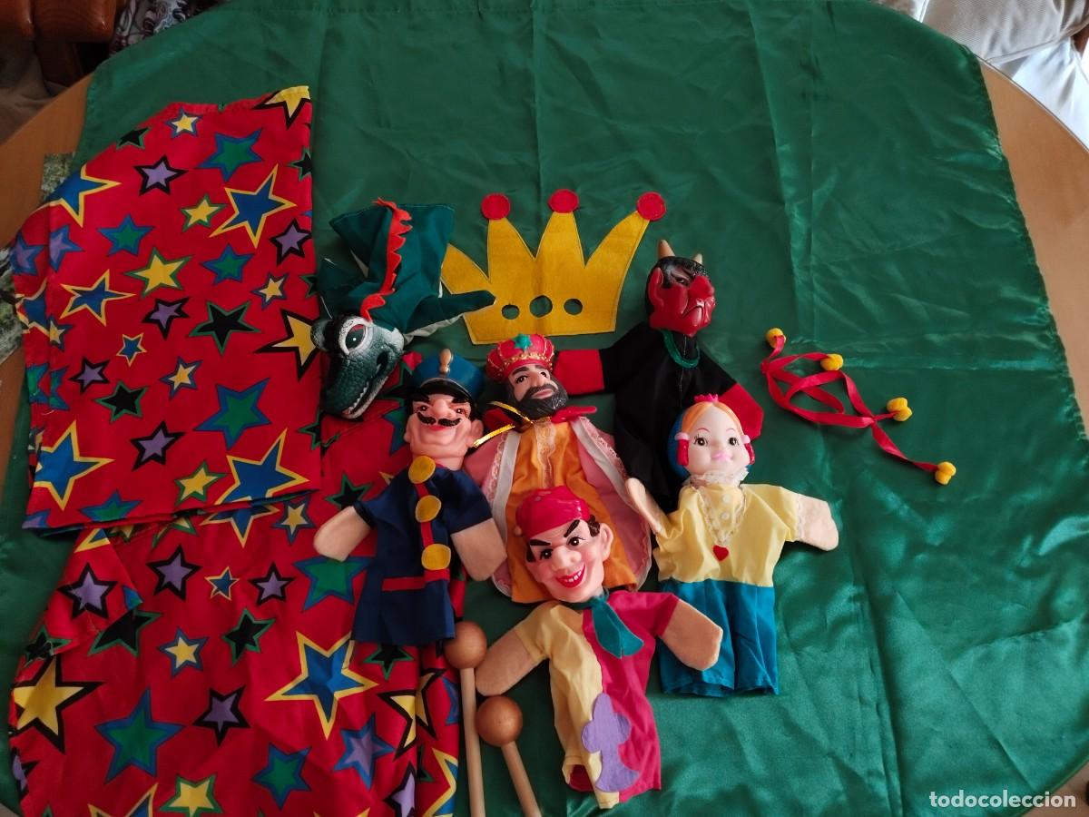 Juguetes antiguos y juegos de colecci&oacute;n: Conjunto de 6 Marionetas, T&iacute;teres con lienzos de tela.