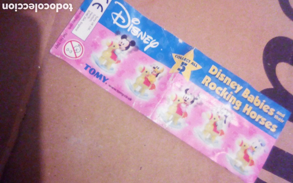 Juguetes antiguos y juegos de colecci&oacute;n: Papelito cat&aacute;logo Disney Babies and Their Rocking Horses. De juguetes Tomy.