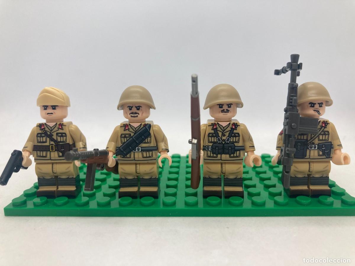 Juguetes antiguos y juegos de colecci&oacute;n: Minifiguras Segunda Guerra Mundial soldados italianos