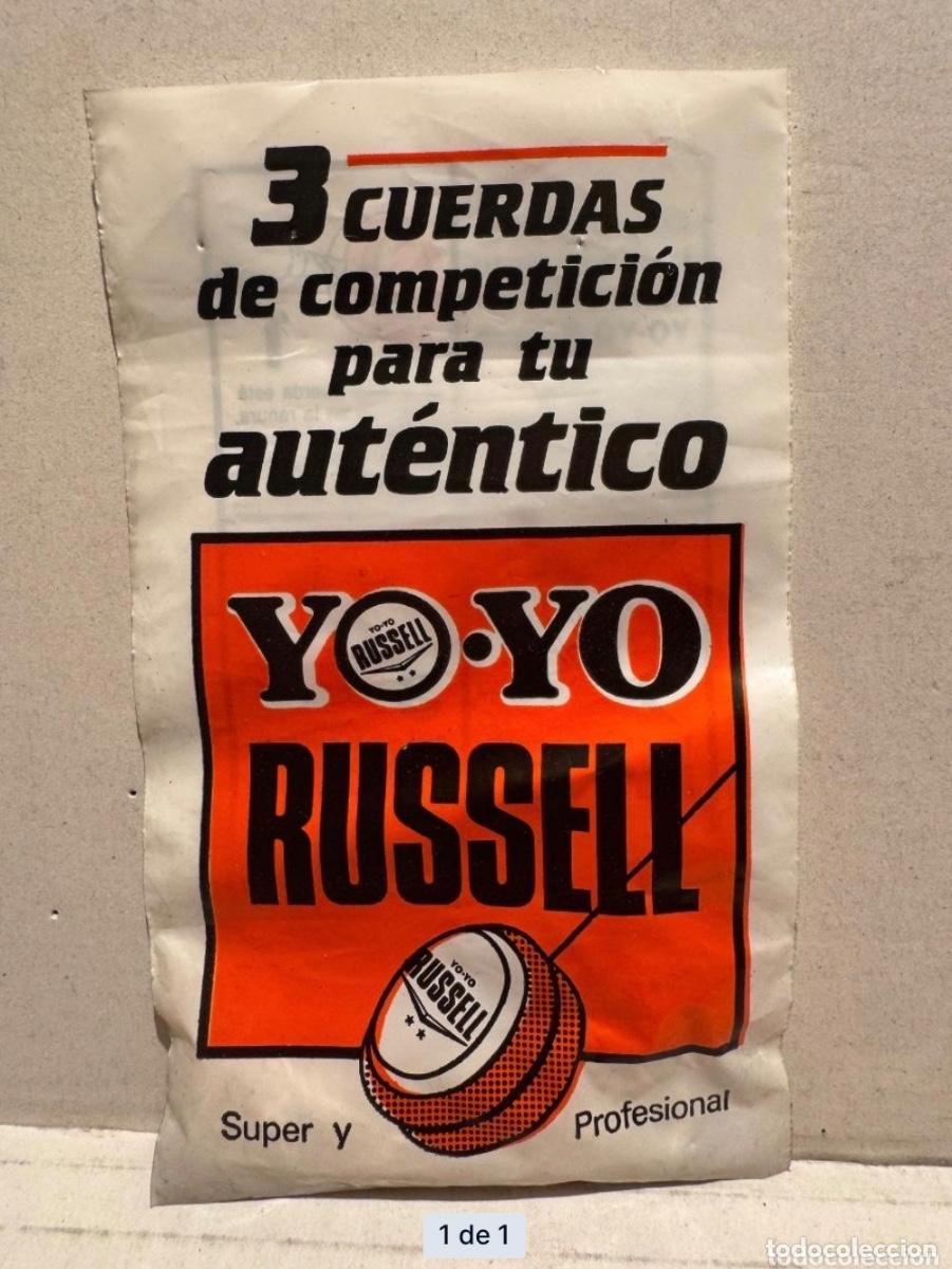 Juguetes antiguos y juegos de colecci&oacute;n: LOTE DE TRES CUERDAS DE YO YO ORIGINAL RUSSELL A&Ntilde;OS 60/70