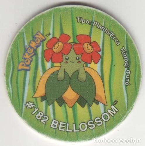 Juguetes antiguos y juegos de colecci&oacute;n: COLECCI&Oacute;N TAZOS SNACKS MATUTANO NINTENDO POK&Eacute;MON TAZO 3 CAPS POGS N&Uacute;MERO 154 #182 BELLOSSOM A&Ntilde;O 2001