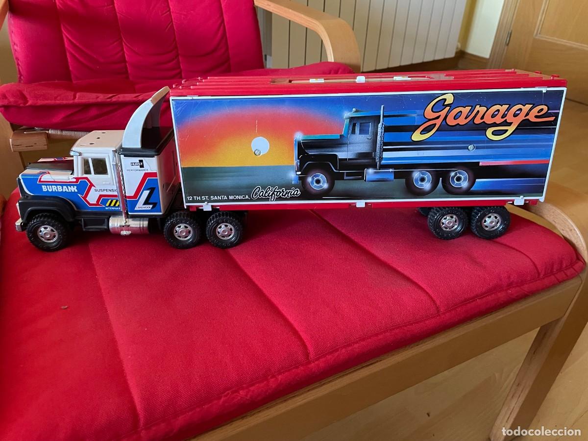 Juguetes antiguos y juegos de colecci&oacute;n: Camion Super Trailer con semirremolque garaje Juguete Goz&aacute;n (Espa&ntilde;a, a&ntilde;os 80)
