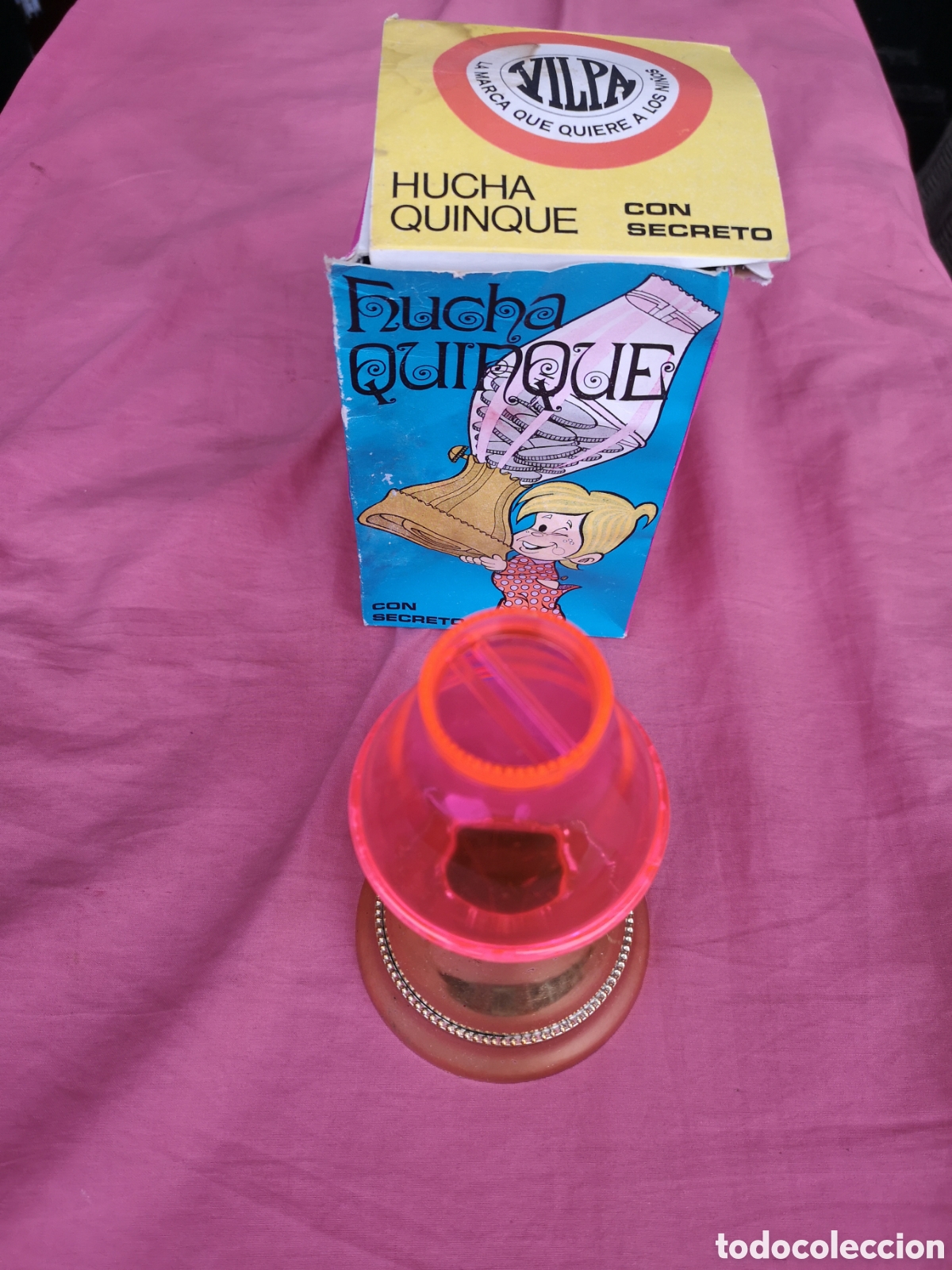 Juguetes antiguos y juegos de colecci&oacute;n: VILPA. HUCHA QUINQU&Eacute; CON SECRETO. BIEN. SIN USAR. CAJA MAL. A&ntilde;os 70.