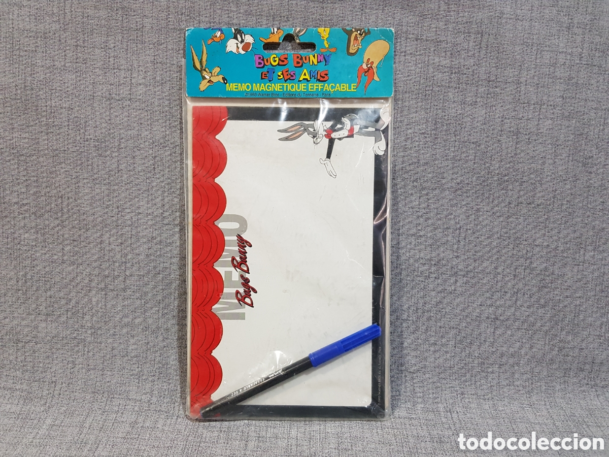 Giocattoli antichi e Giochi di collezione: BLOC DE NOTAS MAGN&Eacute;TICO CON ROTULADOR DE TINTA BORRABLE. BUGS BUNNY Y SUS AMIGOS. WARNER 1993