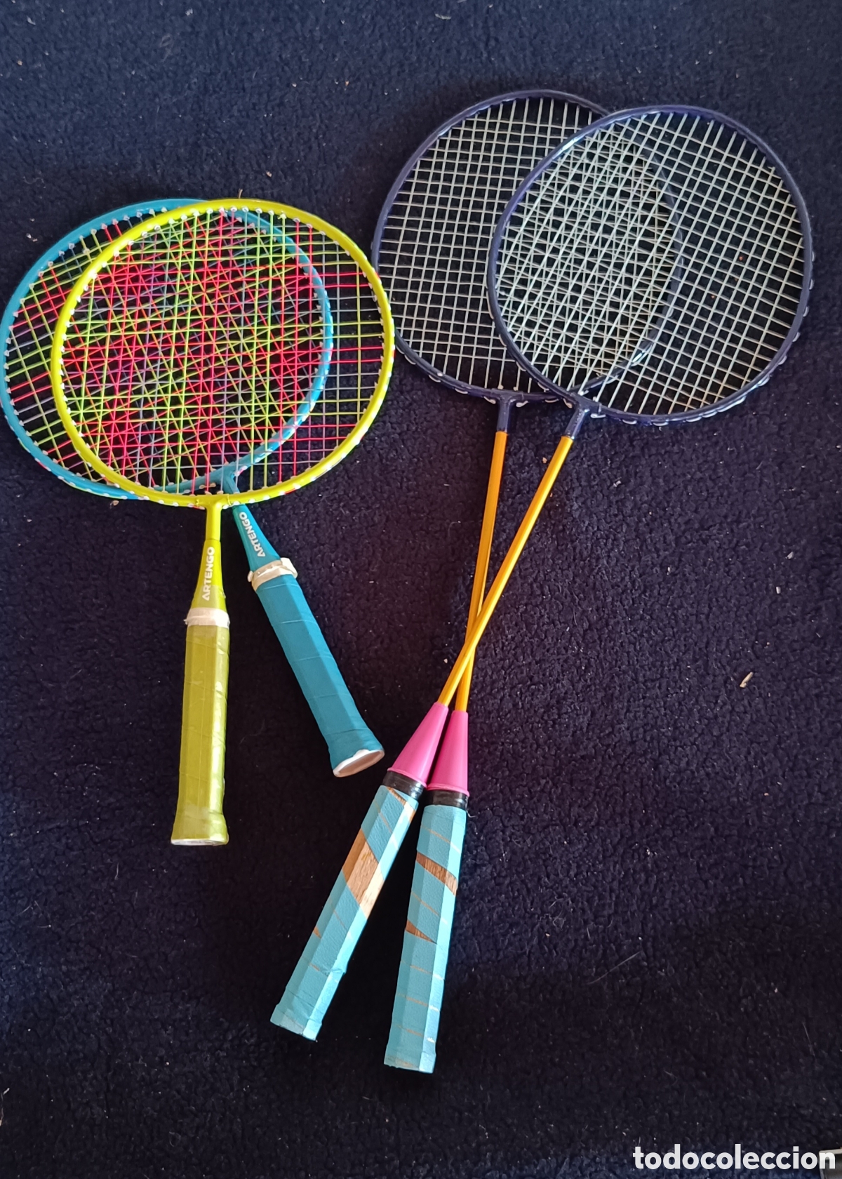 Brinquedos antigos e Jogos de cole&ccedil;&atilde;o: Raquetas de B&aacute;dminton. 2 pares