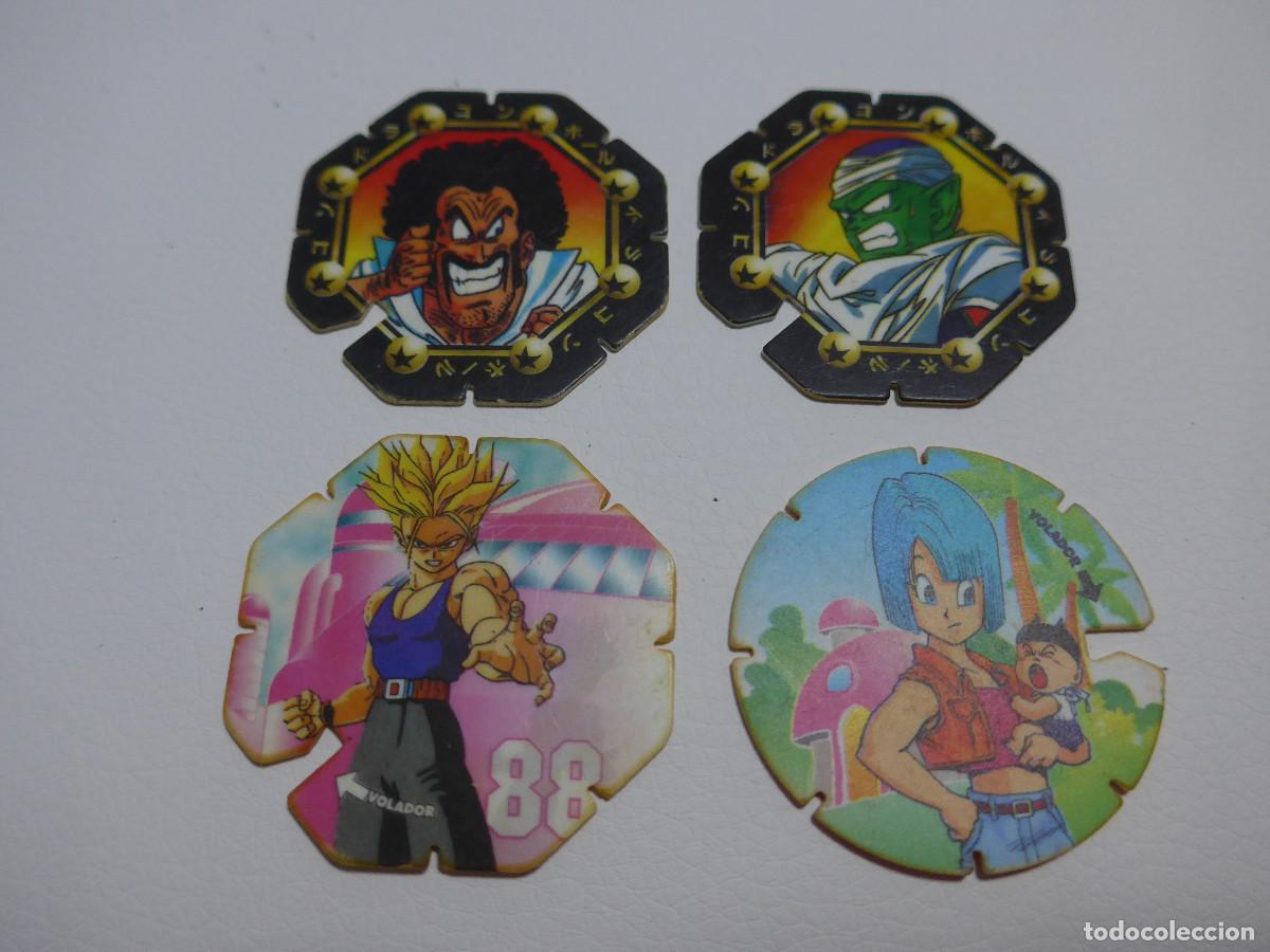 Juguetes antiguos y juegos de colecci&oacute;n: 4 TAZOS VARIADOS DRAGON BALL Y DRAGON BALL Z DE MATUTANO