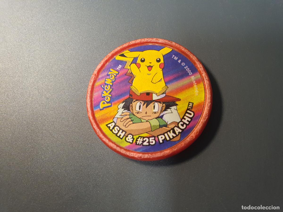Juguetes antiguos y juegos de colecci&oacute;n: TAZO POKEMON -- A&Ntilde;O 2000 -- POKEMON MASTER TAZO - ESPA&Ntilde;A - ASH & PIKACHU