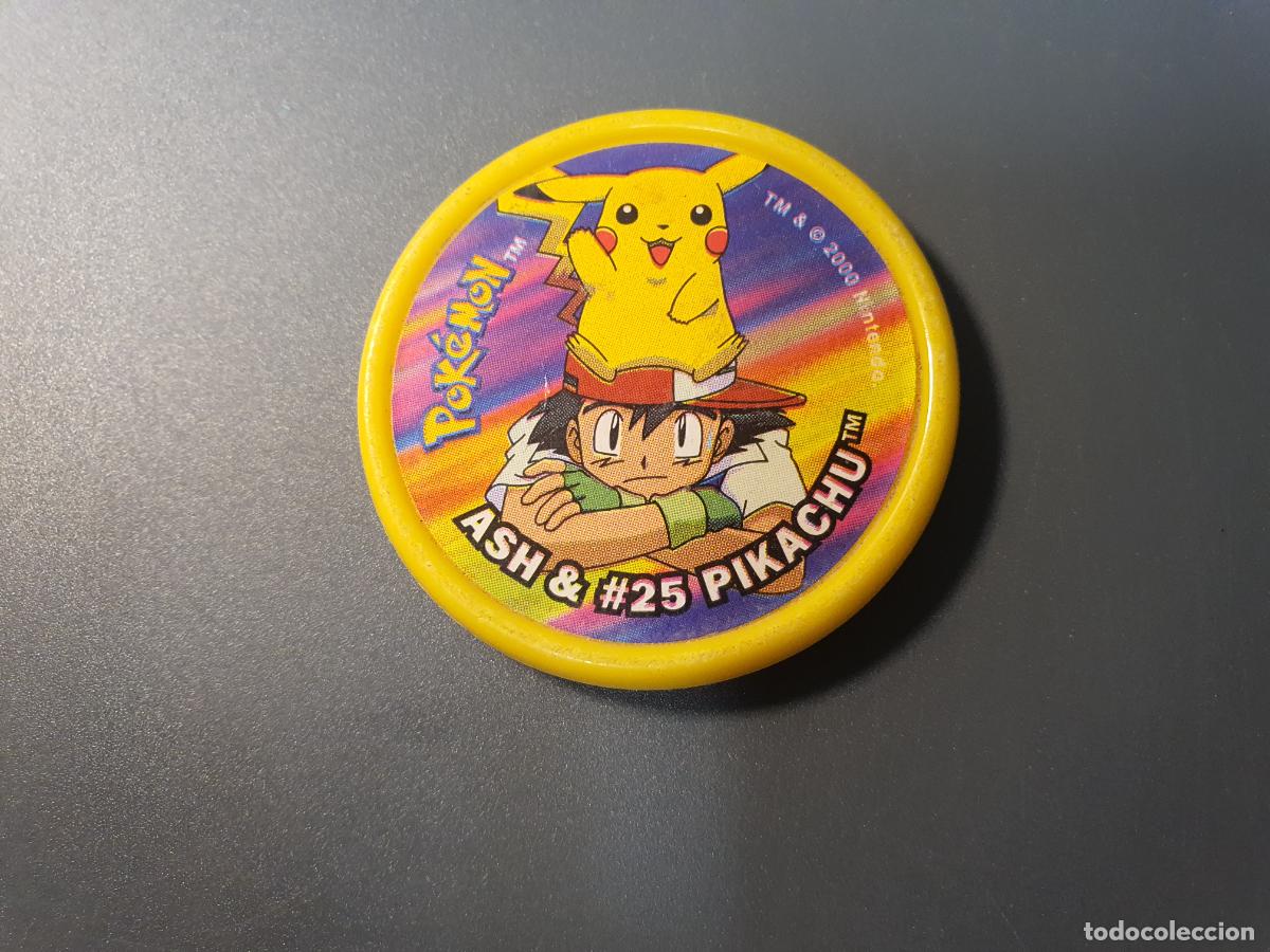 Juguetes antiguos y juegos de colecci&oacute;n: TAZO POKEMON -- A&Ntilde;O 2000 -- POKEMON MASTER TAZO - ESPA&Ntilde;A - ASH & PIKACHU