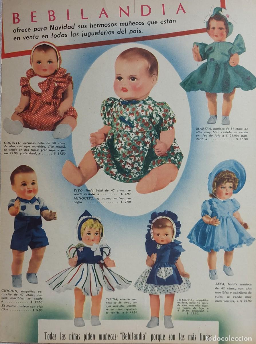 Juguetes antiguos y juegos de colecci&oacute;n: ANTIGUO LOTE DE 2 LAMINAS DE VESTIDOS MU&Ntilde;ECAS ARGENTINAS( BEBELANDIA ) DECADA DE 40