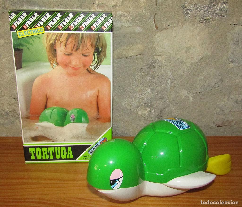 Juguetes antiguos y juegos de colecci&oacute;n: ACUATICOS FEBER: TORTUGA - NUEVA Y EN SU CAJA ORIGINAL - FUNCIONANDO - JUGUETE NADADOR