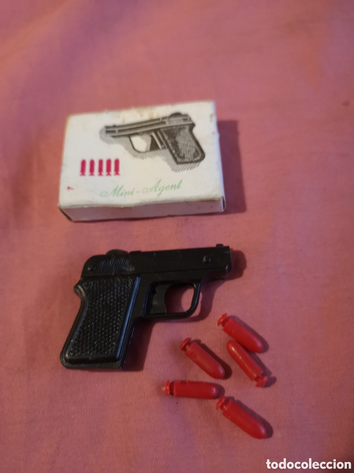 Juguetes antiguos y juegos de colecci&oacute;n: Juguetes Zarco. Pistola lanza-balines Mini Agent de 5 cm. Con 5 balines. FUNCIONA MUY BIEN. A&ntilde;os 70.