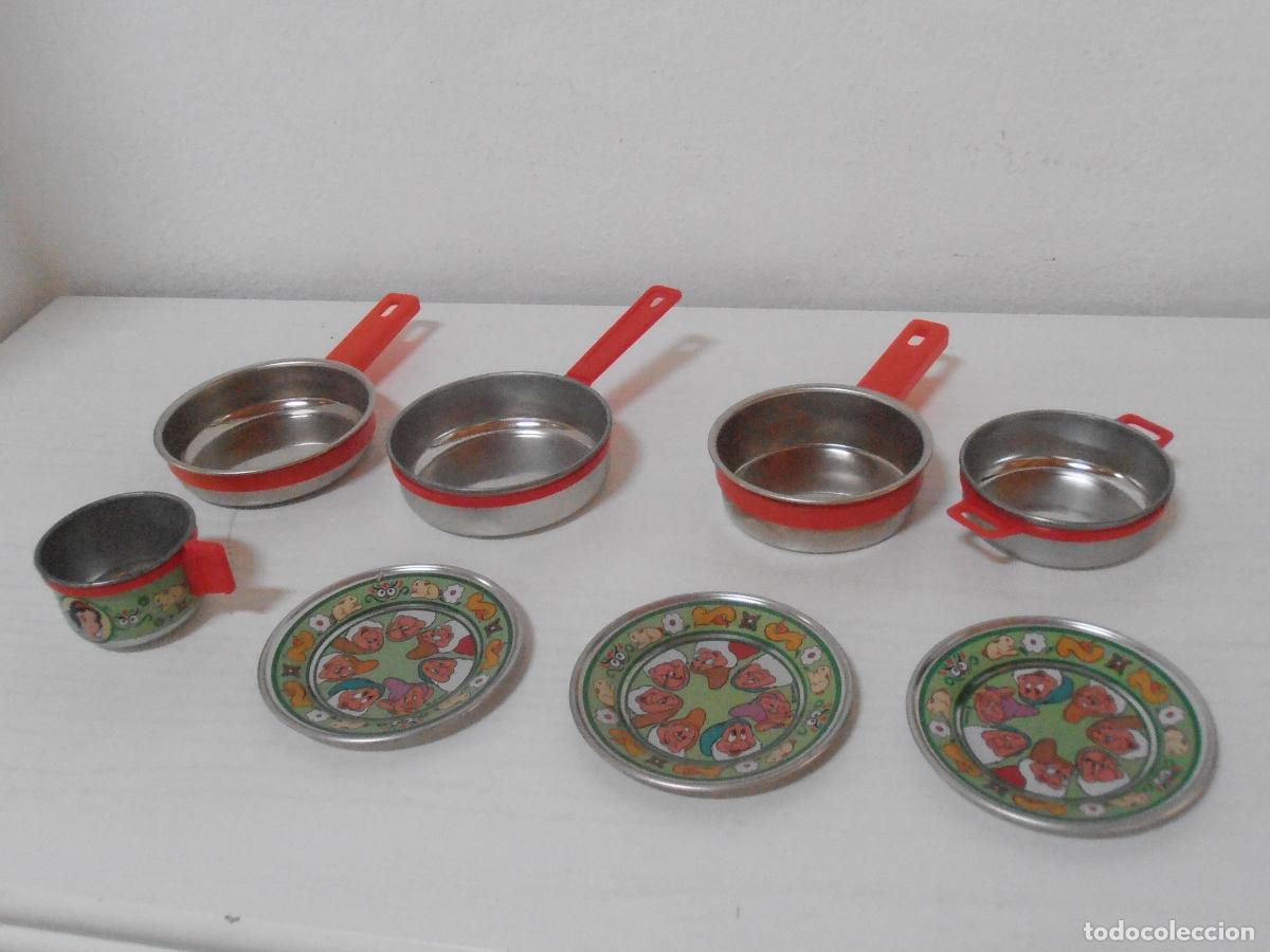 Altes Spielzeug und Spiele: LOTE CACHARRITOS DE COCINA JUGUETE, SARTENES Y PLATOS DISNEY, V-7, A&Ntilde;OS 70