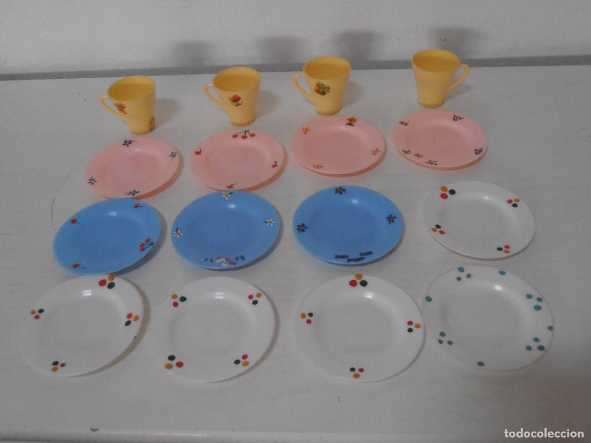 Juguetes antiguos y juegos de colecci&oacute;n: LOTE CACHARRITOS DE COCINA JUGUETE, PLATOS Y TAZAS, V-17, A&Ntilde;OS 70