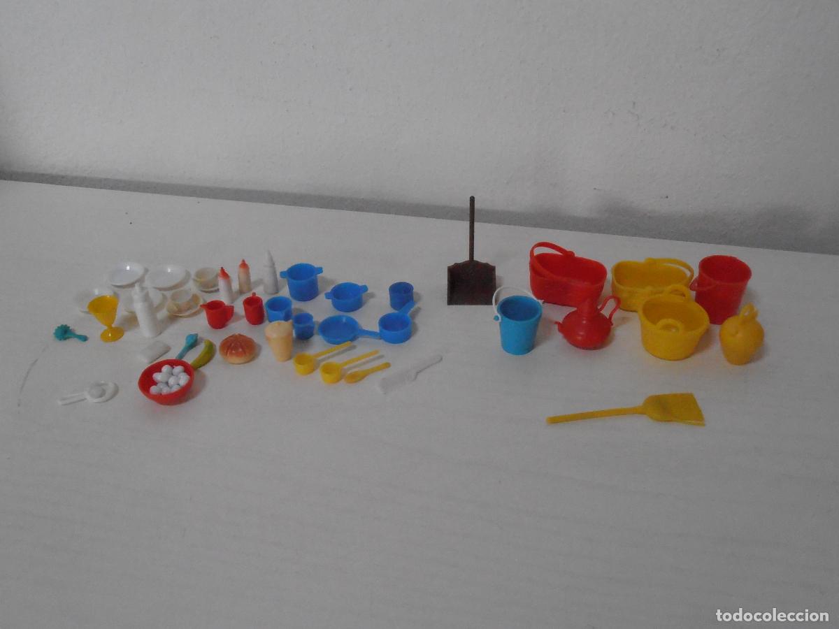 Juguetes antiguos y juegos de colecci&oacute;n: LOTE CACHARRITOS DE COCINA JUGUETE, CONJUNTO MINIATURAS, V-18, A&Ntilde;OS 70