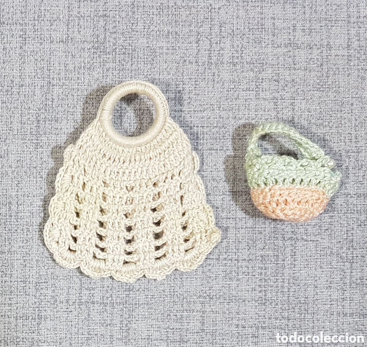 Juguetes antiguos y juegos de colecci&oacute;n: MINI BOLSOS DE CROCHET PARA MU&Ntilde;ECAS