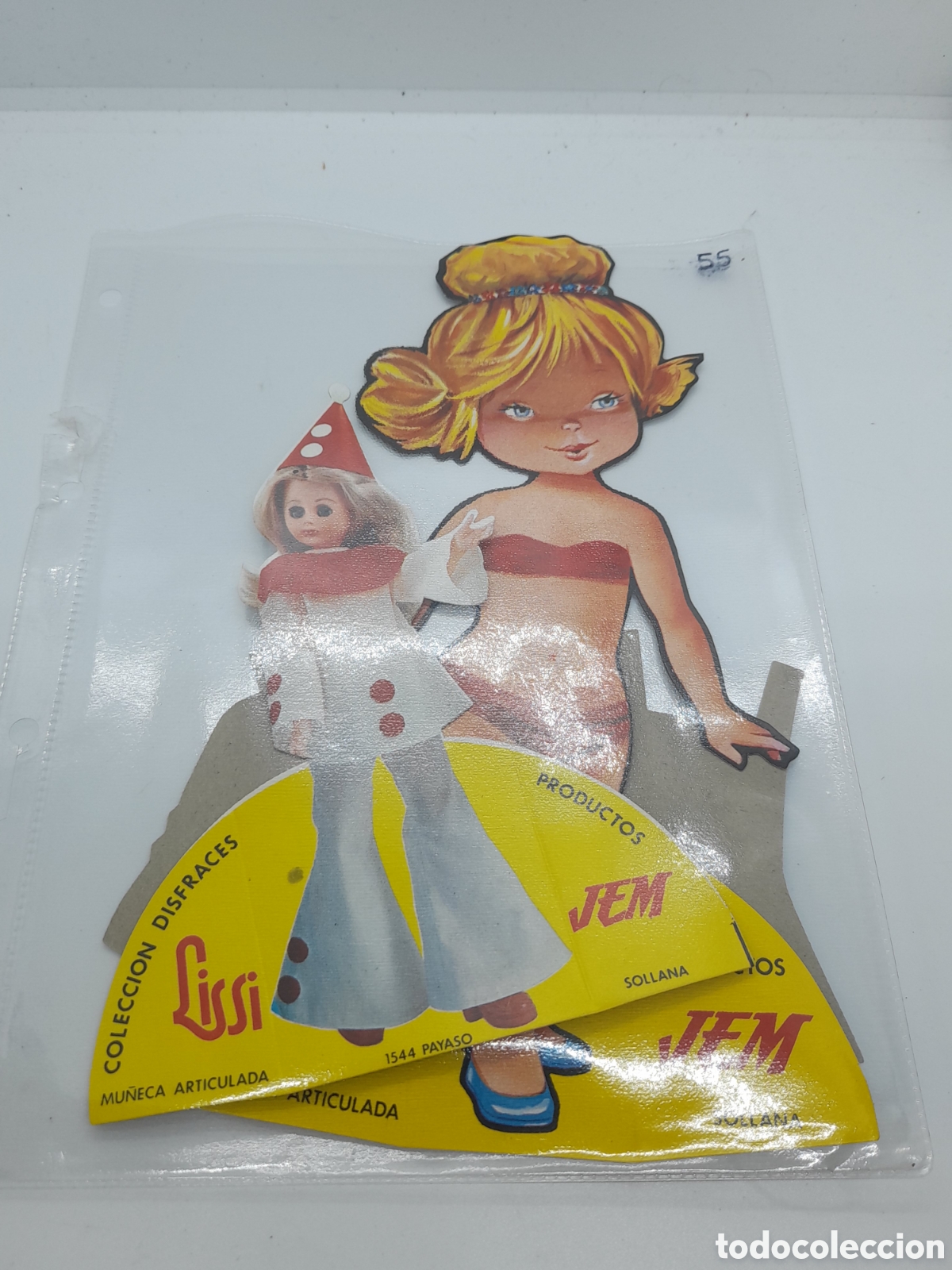Juguetes antiguos y juegos de colecci&oacute;n: COLECCION DISFRACES MU&Ntilde;ECA LISSI. RECORTABLES. PRODUCTOS JEM. DOS VESTIDOS, MU&Ntilde;ECA Y DISFRAZ.
