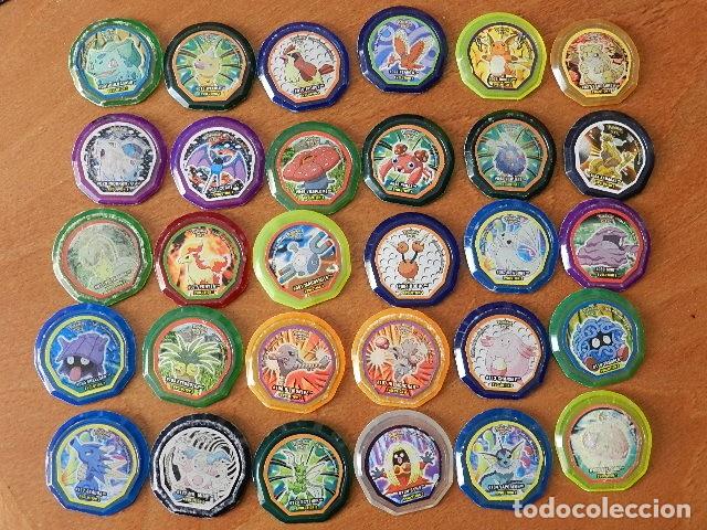 Juguetes antiguos y juegos de colecci&oacute;n: Lote 30 TAZO MATUTANO POK&Eacute;MON NOX CAPS POGS