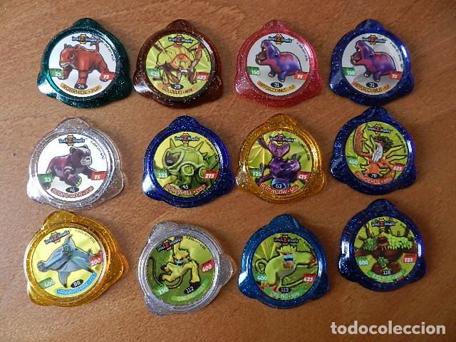Jouets Anciens et Jeux de collection: Lote 12 TAZOS PANINI INVIZIMALS KRAKS TAZO CAPS POGS 2009-2011