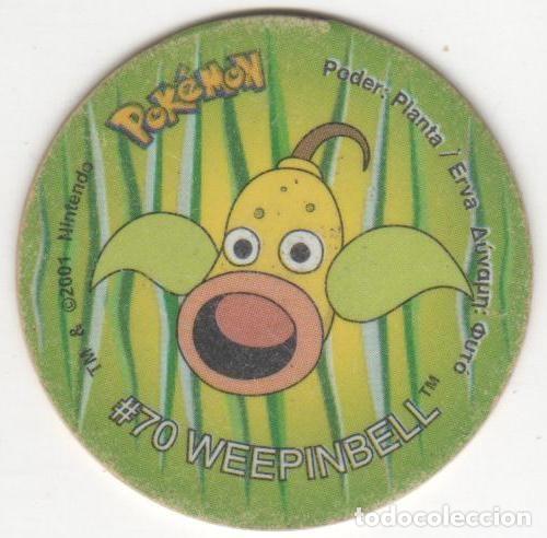 Juguetes antiguos y juegos de colecci&oacute;n: COLECCI&Oacute;N TAZOS MATUTANO NINTENDO POK&Eacute;MON TAZO 2 VERSI&Oacute;N A&Ntilde;O 2001 CAPS POGS N&Uacute;MERO 93 #70 WEEPINBELL