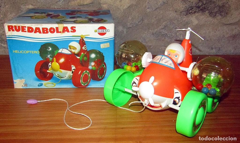 Juguetes antiguos y juegos de colecci&oacute;n: ANTIGUO ARRASTRE RUEDABOLAS DE BREKAR - MOD. AVION - NUEVO Y EN SU CAJA - COMPLETO