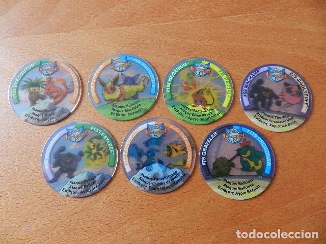 Jouets Anciens et Jeux de collection: Lote 7 tazos trasparentes POKEMON tazos League 2 Matutano Nintendo a&ntilde;o 2002 05 08 26 39 73 153 157