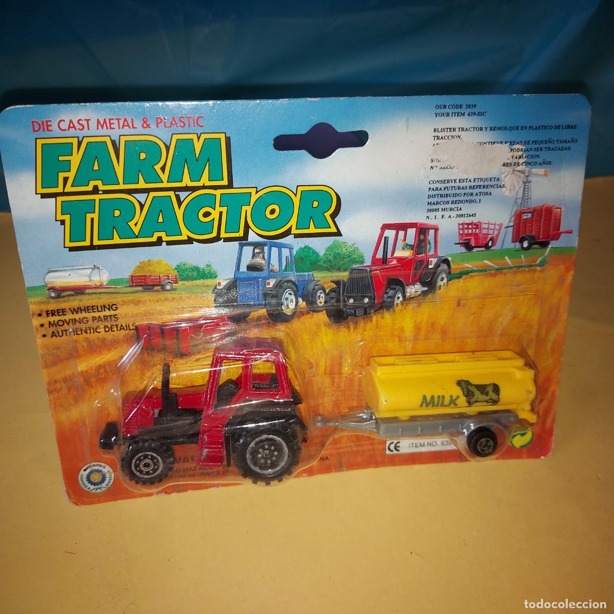 Juguetes antiguos y juegos de colecci&oacute;n: TRACTOR CON REMOLQUE - FARM TRACTOR-