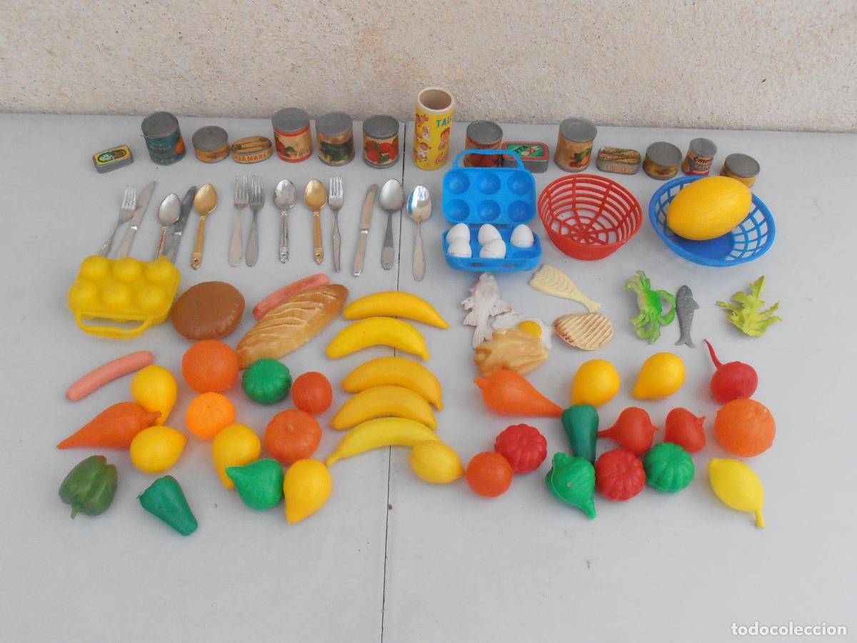 Juguetes antiguos y juegos de colecci&oacute;n: LOTE CACHARRITOS DE COCINA JUGUETE, COMIDITAS VARIAS, V-25, A&Ntilde;OS 70