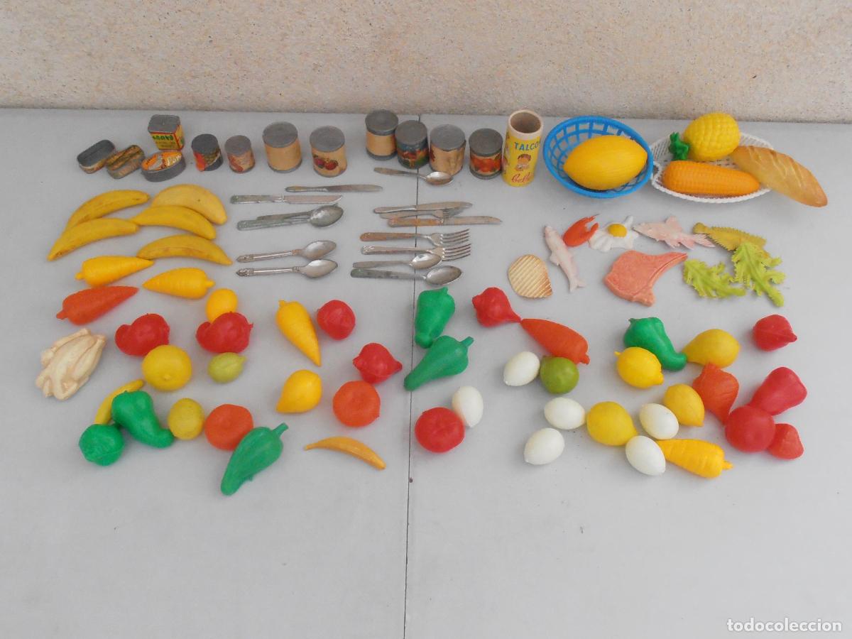 Juguetes antiguos y juegos de colecci&oacute;n: LOTE CACHARRITOS DE COCINA JUGUETE, COMIDITAS VARIAS, V-26, A&Ntilde;OS 70