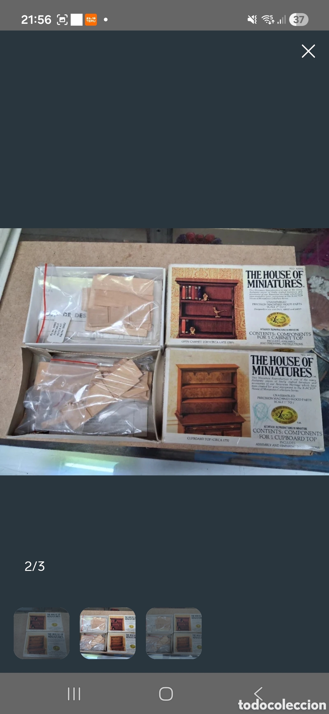 Juguetes antiguos y juegos de colecci&oacute;n: The house of miniatures kits madera 1/12 gabinete y armario casas de mu&ntilde;ecas