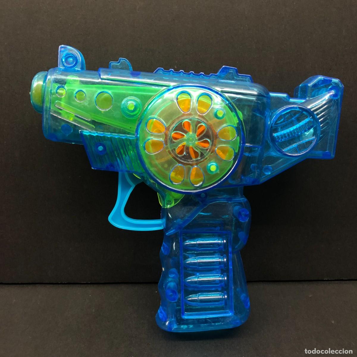 Juguetes antiguos y juegos de colecci&oacute;n: PISTOLA ESPACIAL DE JUGUETE - CON LUCES Y ENGRANAJES - JUGUETE DE PLASTICO - 12 X 14 CM / 61