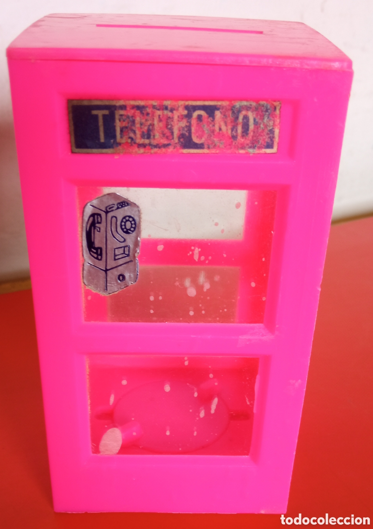 Juguetes antiguos y juegos de colecci&oacute;n: HUCHA CABINA TELEF&Oacute;NICA.BOTOPLASTIC - VILPA 70'S.SIN USO.