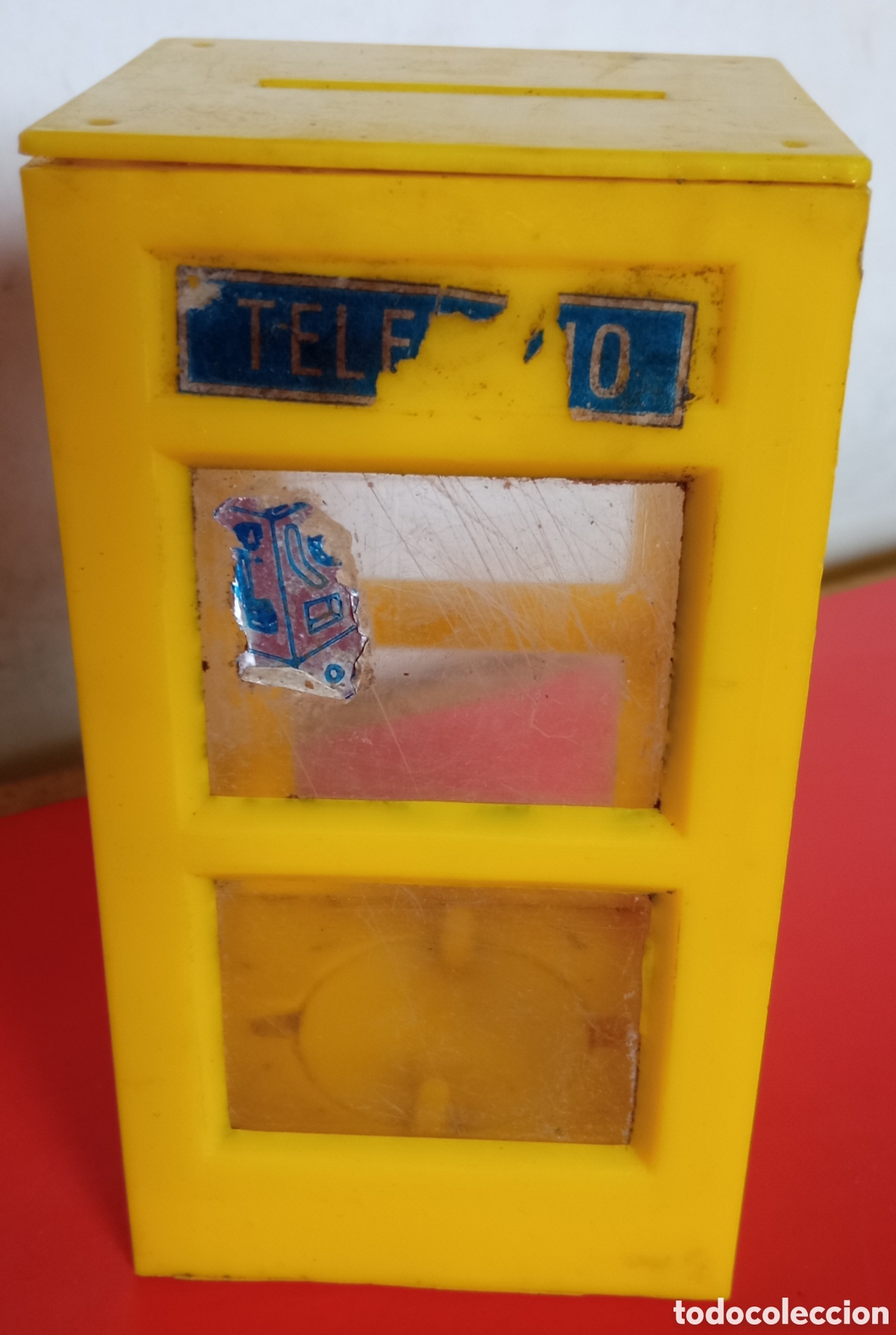 Juguetes antiguos y juegos de colecci&oacute;n: HUCHA CABINA TELEF&Oacute;NICA.BOTOPLASTIC - VILPA 70'S.SIN USO.
