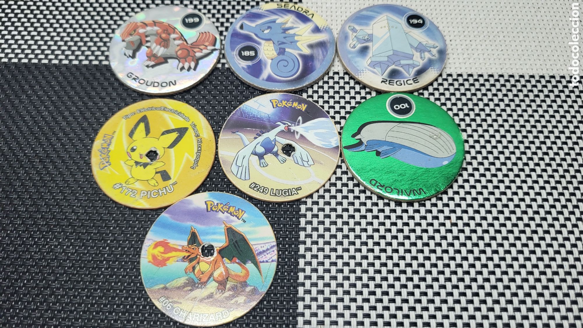 Juguetes antiguos y juegos de colecci&oacute;n: Tazos Pokemon usados